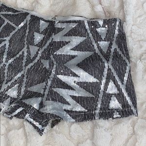 Crystal k sequin shorts